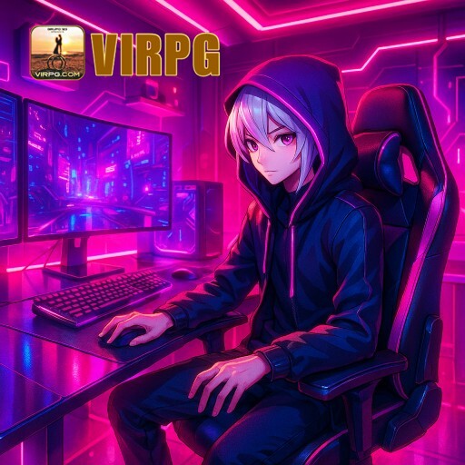 Imagem promocional da VIRPG ressaltando a segurança e as constantes atualizações de jogos